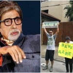 Protest Outside Amitabh Bachchan house