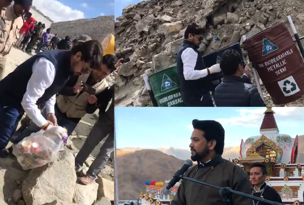 Minister of State for Finance Anurag Singh Thakur in Ladakh celebrate prime minister modi birthday
