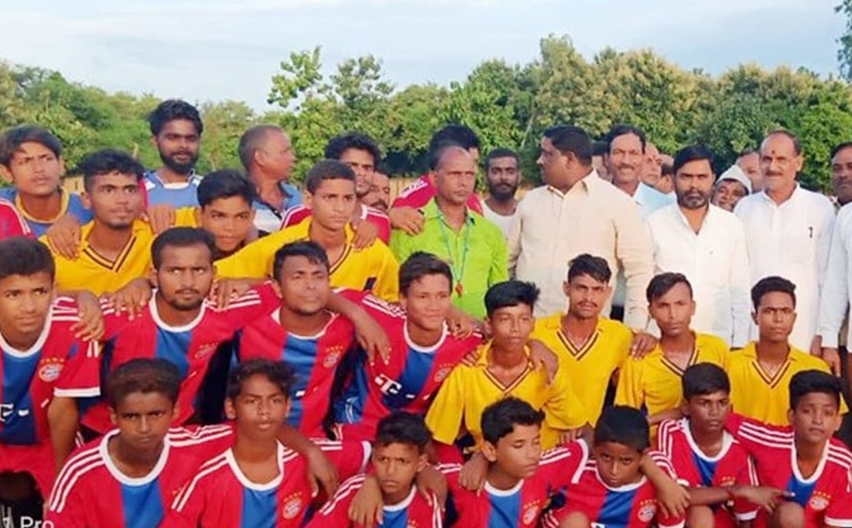 Sports stadium team becomes champion in football competition