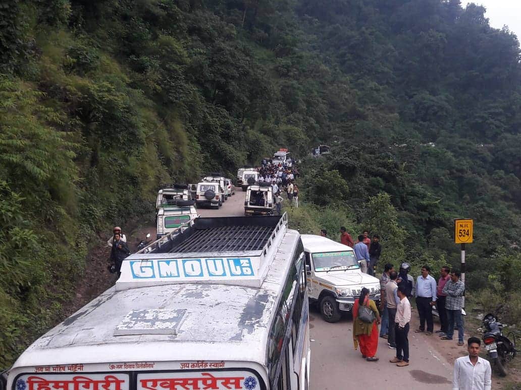 wild elephant walk on kotdwar highway