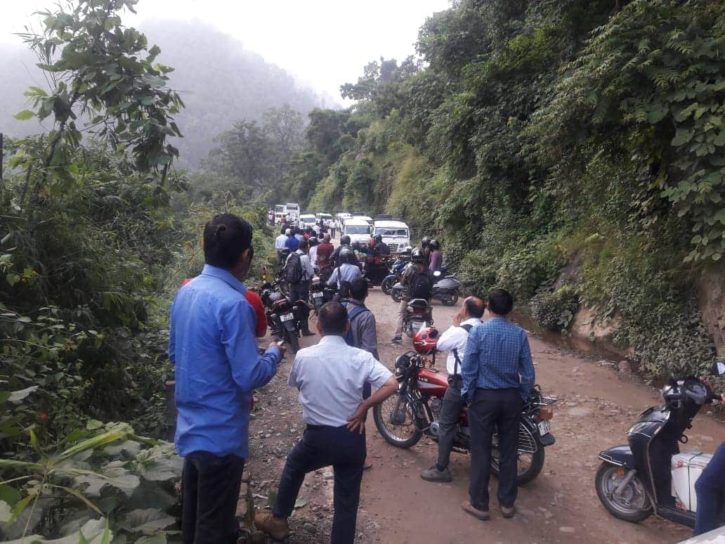 wild elephant walk on kotdwar highway