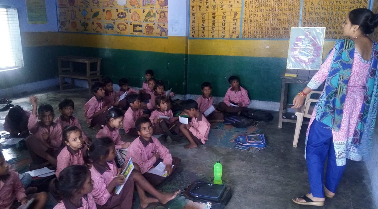 Copying from paper and books on black board