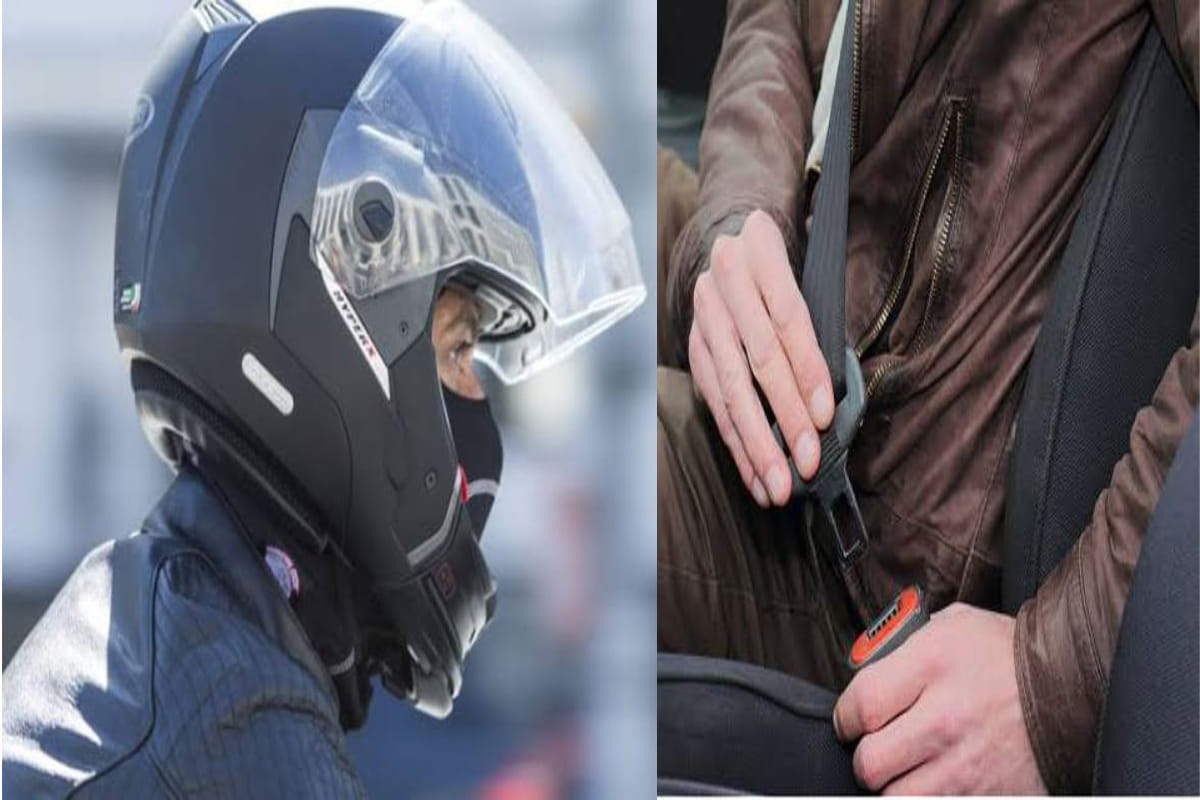 Iimpact of new challan rules drivers and bikers now started wearing seat belts and helmet