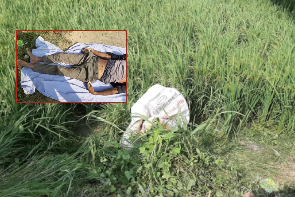 man dead body found in a farm in partapur meerut