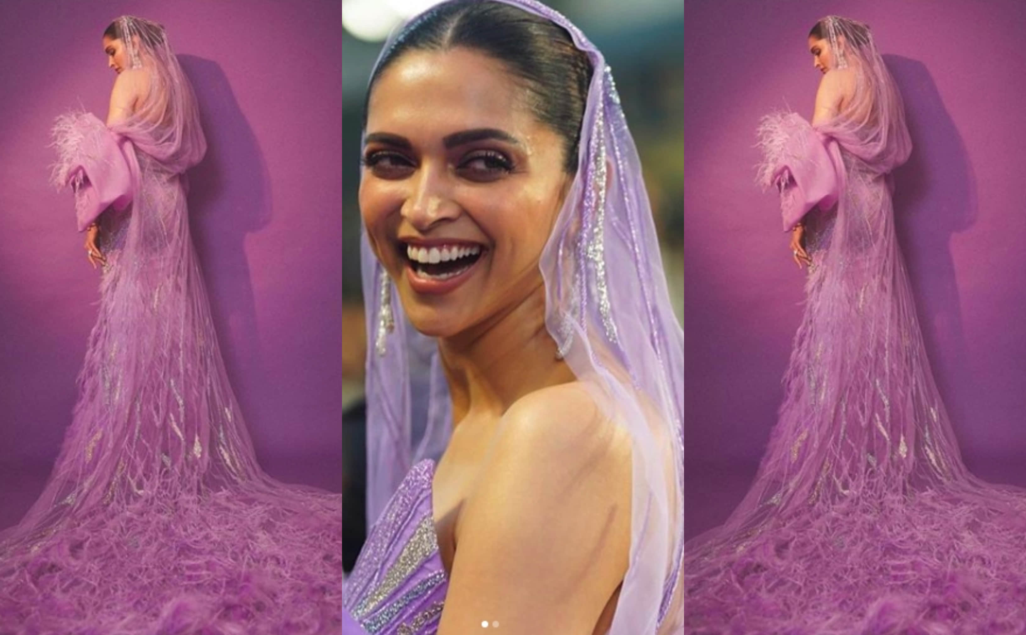 iifa 2019 deepika padukone looks gorgeous in designer gaurav gupta purple hue gown