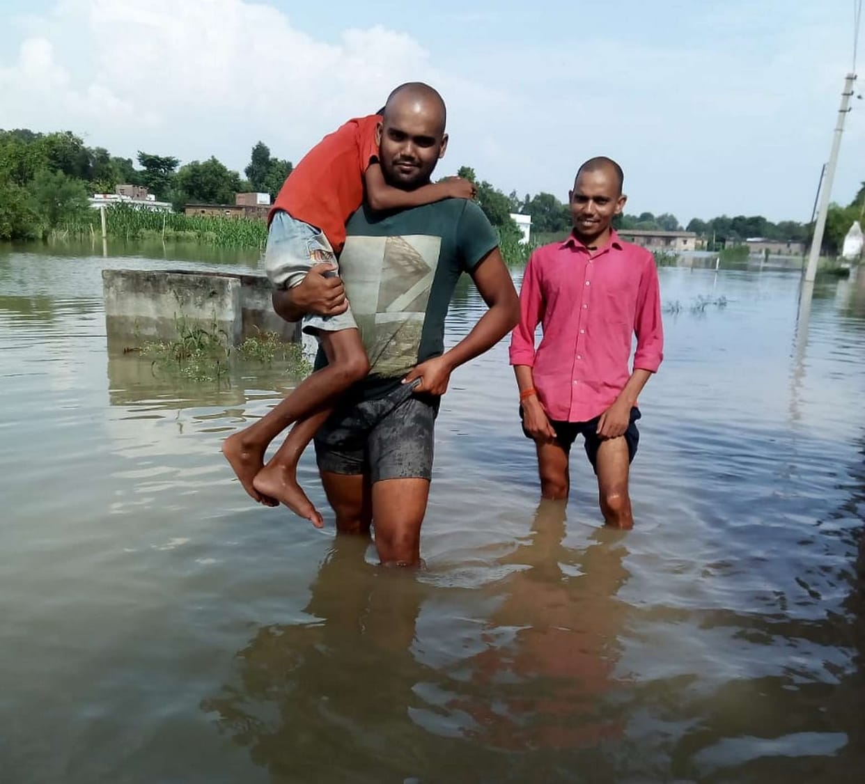Flood victims are spending the night in the tent