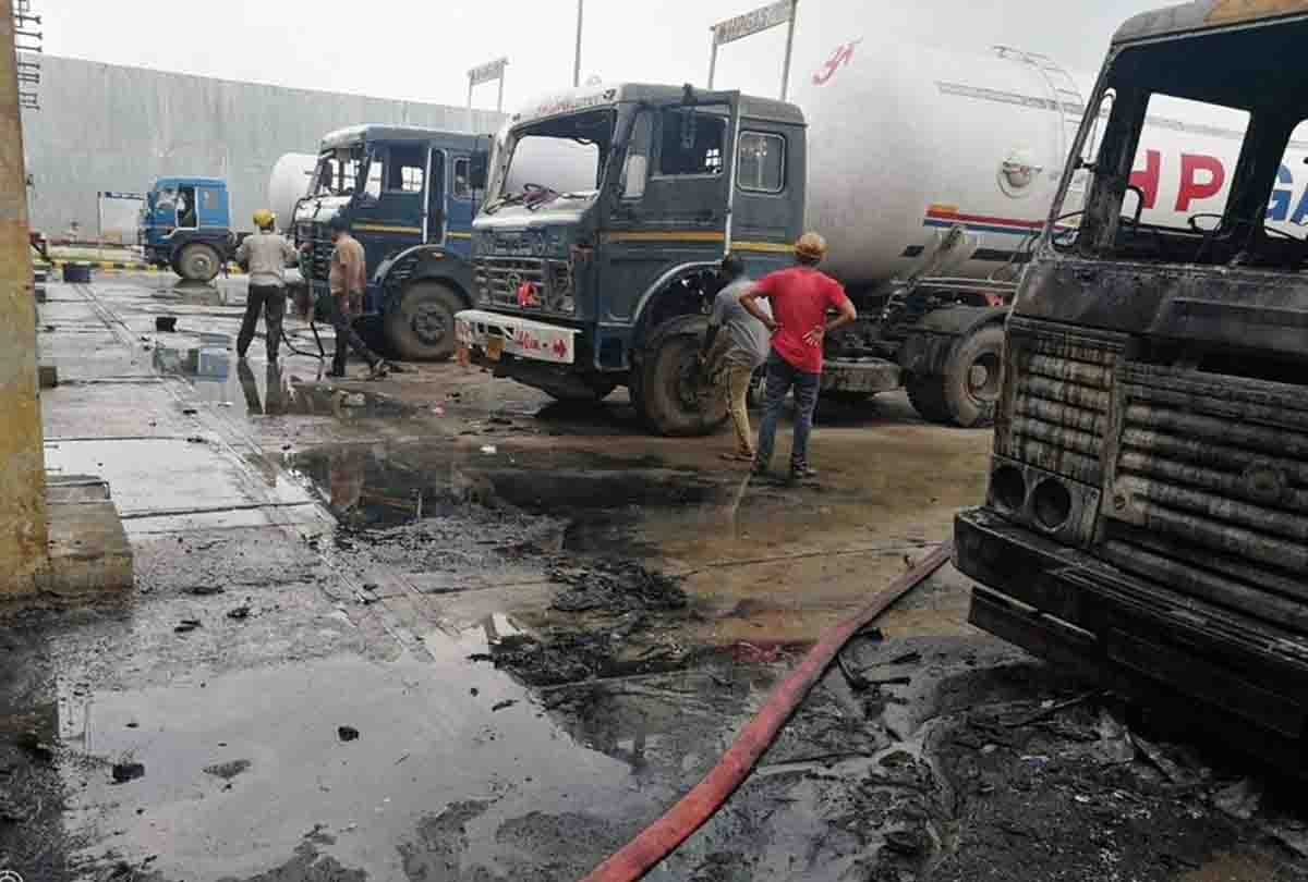 driver mobile was switched off just two hours before the fire in the gas bottling plant