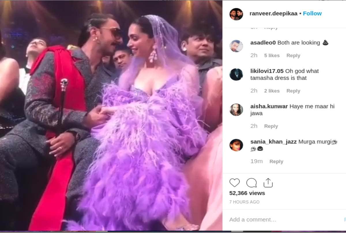 Iifa 2019 ranveer singh holds deepika padukone dress video viral
