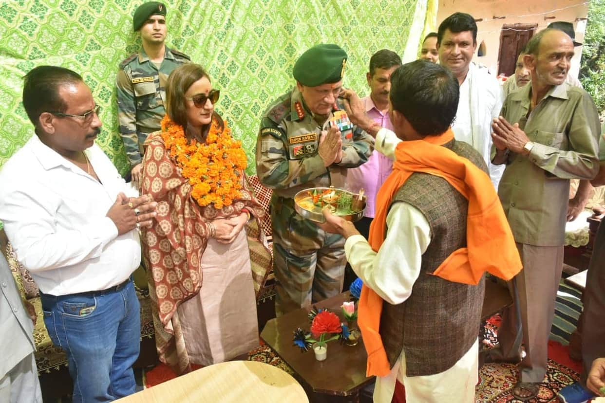 Army Chief General bipin Rawat reach his maternal home after many year