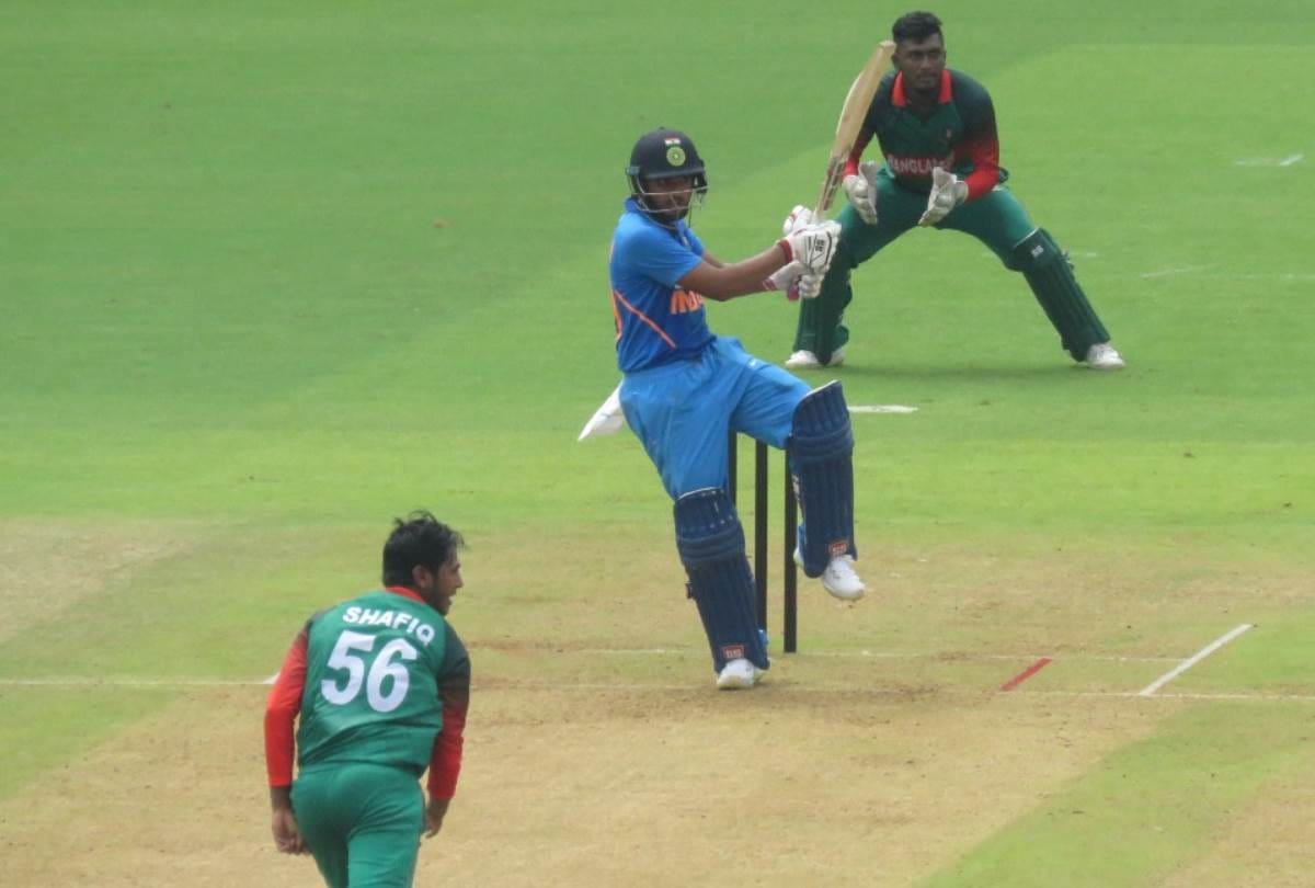 india vs bangladesh under 23 cricket series : bangladesh bowling restrict india to 192