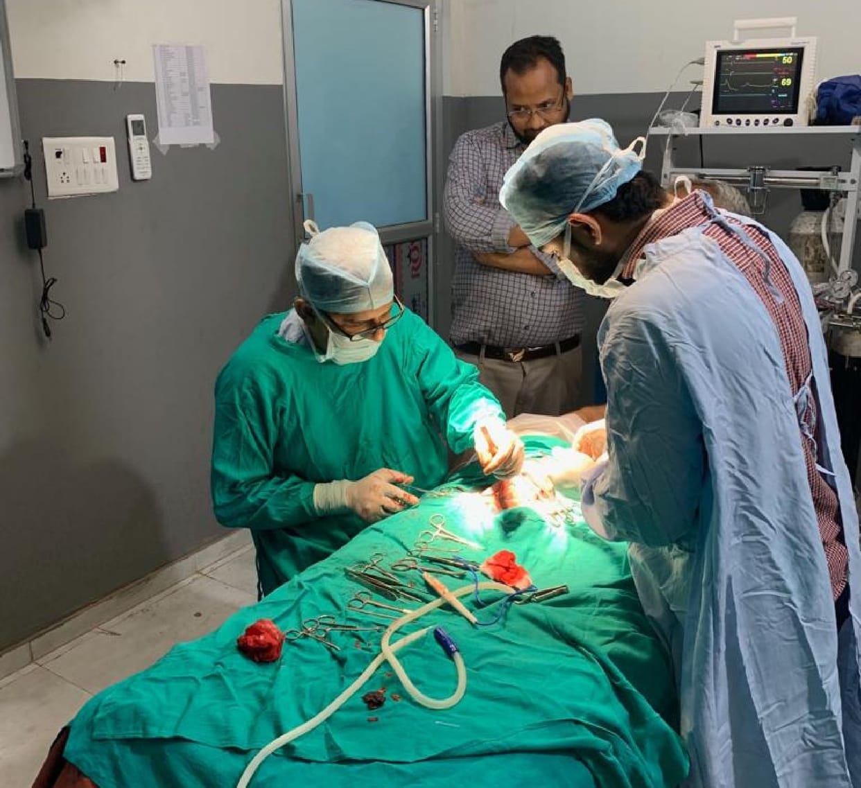 Doctors add newborn's intestine out