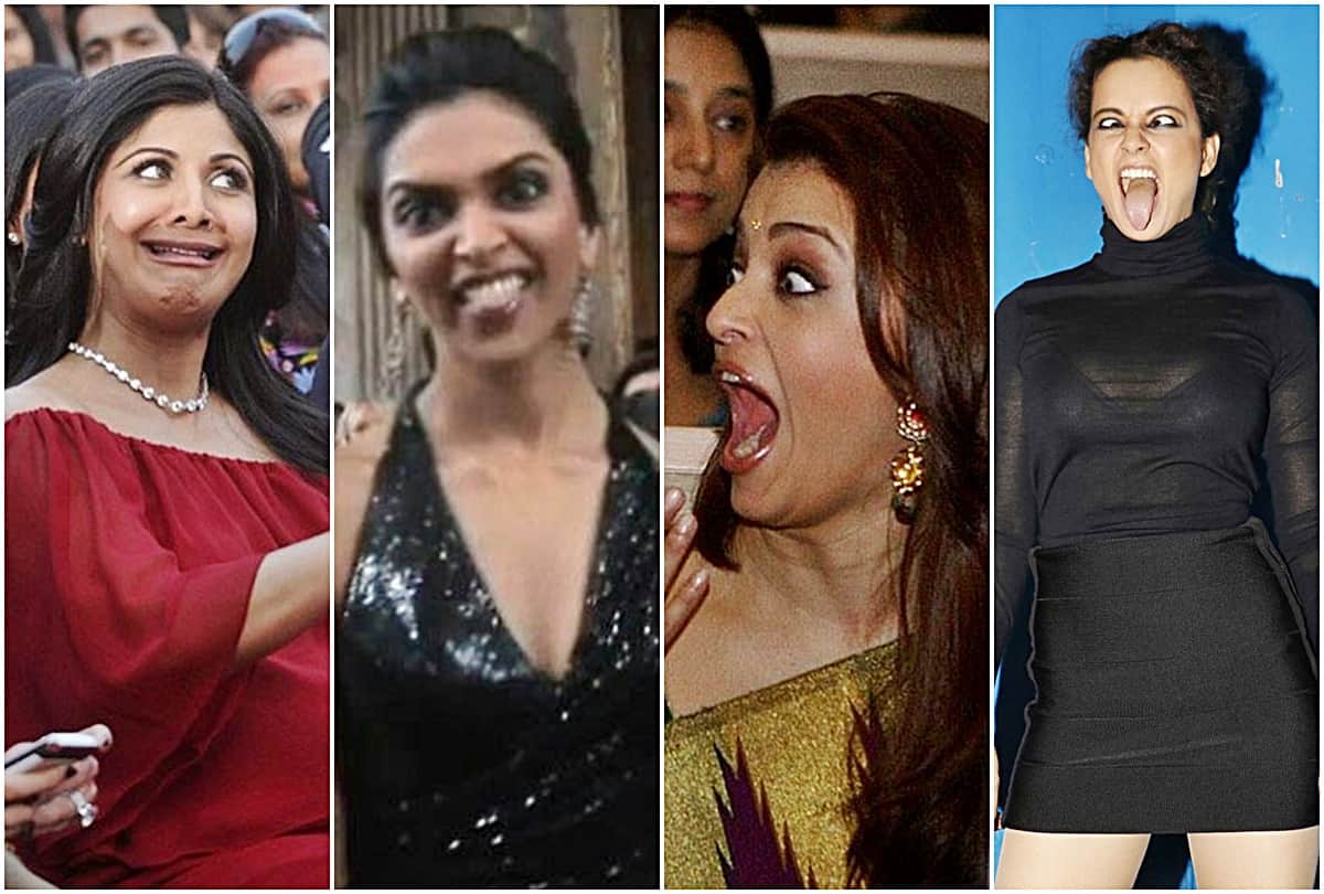 Funny weird Faces of Actresses Deepika Shilpa Sunny Rani Kareena Alia katrina Sonam Priyanka