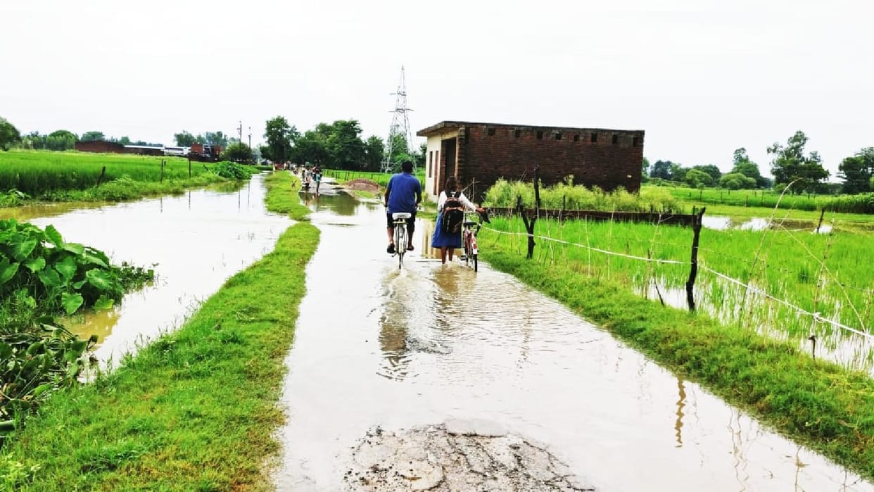 Water filled in villages, life disrupted