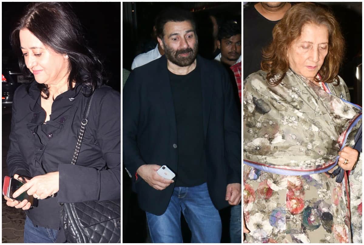 Pal Pal Dil Ke Pass Screening Dharmendra Wife Prakash Kaur and Sunny Deol Wife Spotted