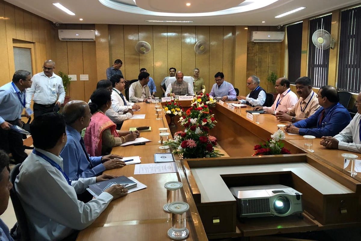 Rajnath Singh holds meeting with officials of Defence Research & Development Establishment