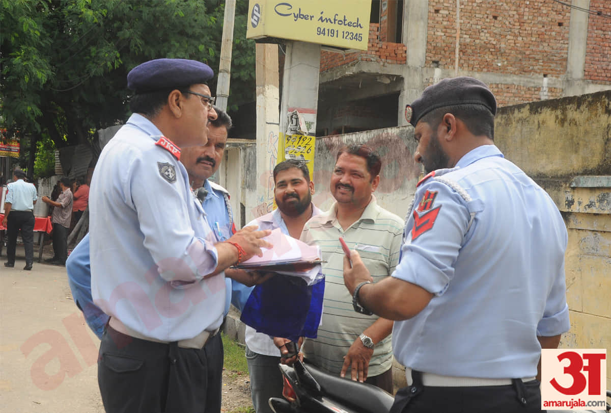 jammu traffic police challan more than three thousand vehicles in last four days