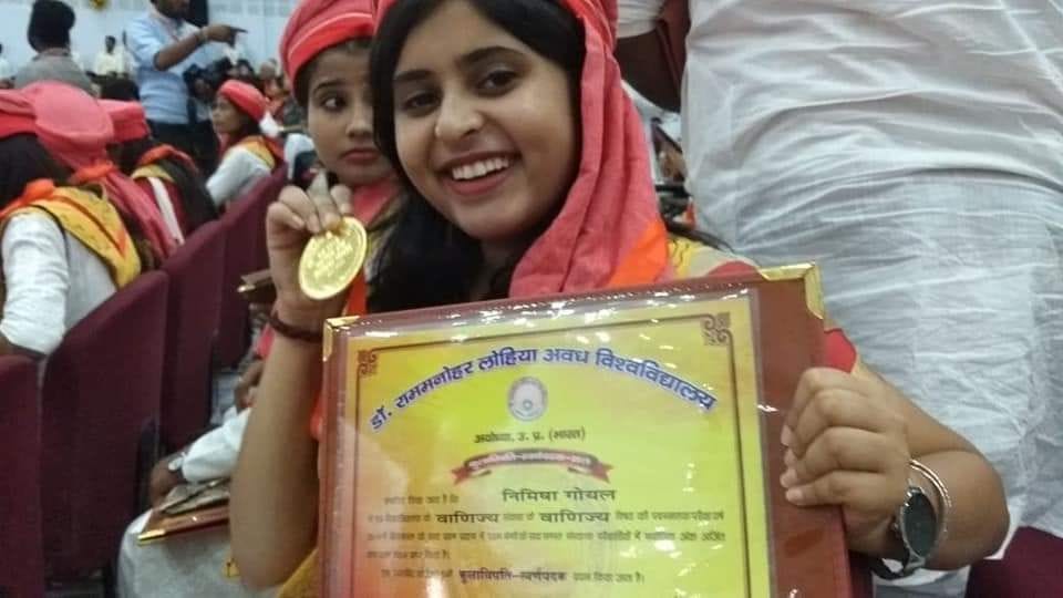 Nimisha gets gold medal