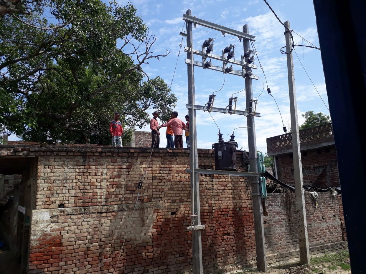 Power line passed over schools and homes