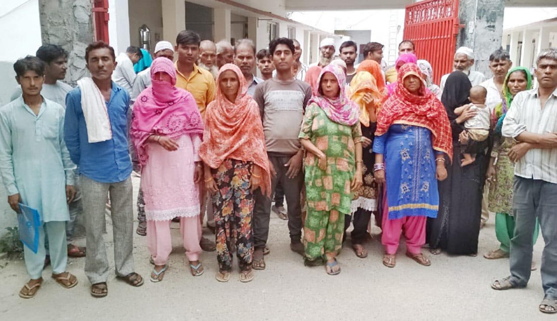 People of Khekra demonstrated at SP office
