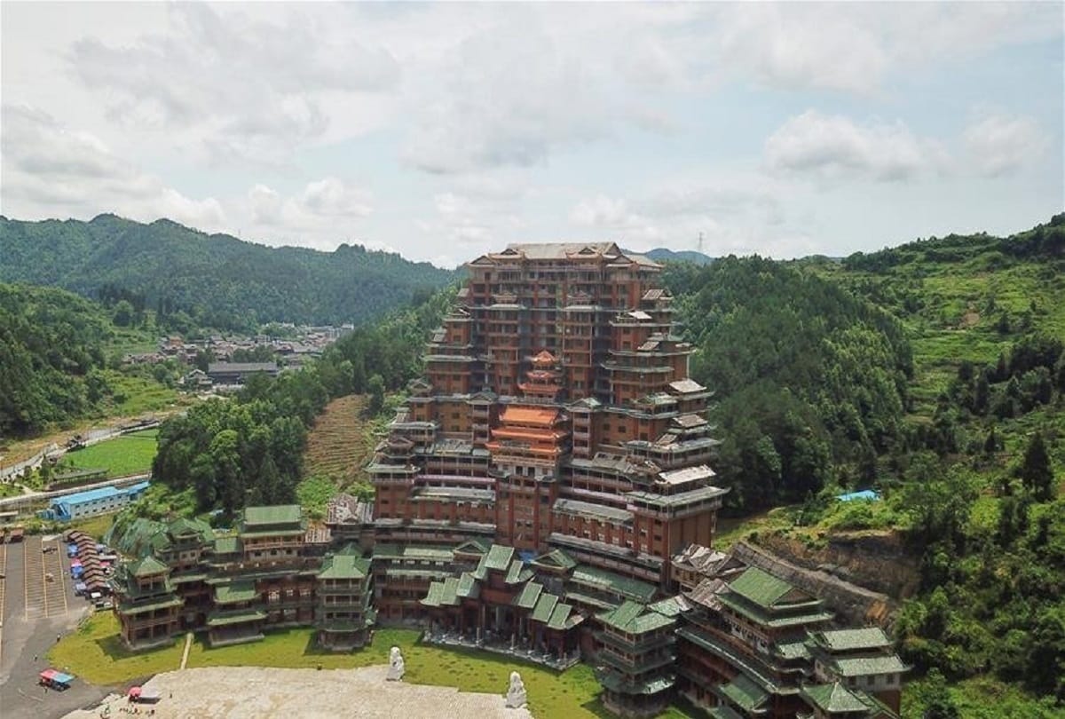 traditional wooden building in china