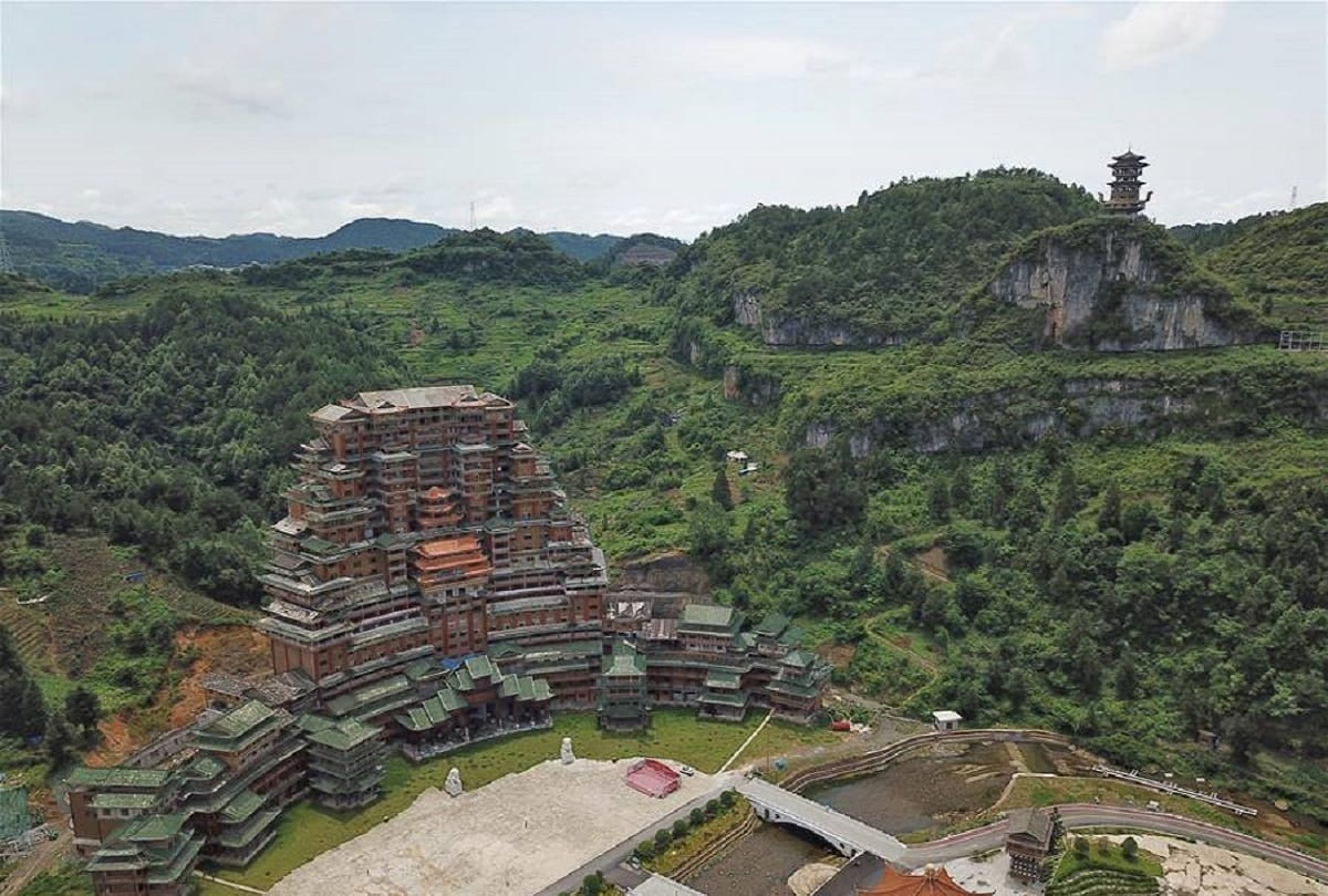 traditional wooden building in china