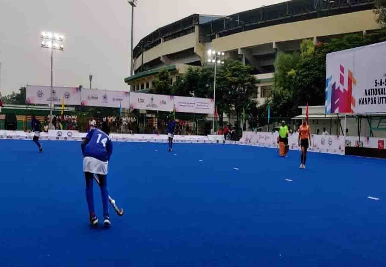 up women team win hockey match from three goals in kanpur