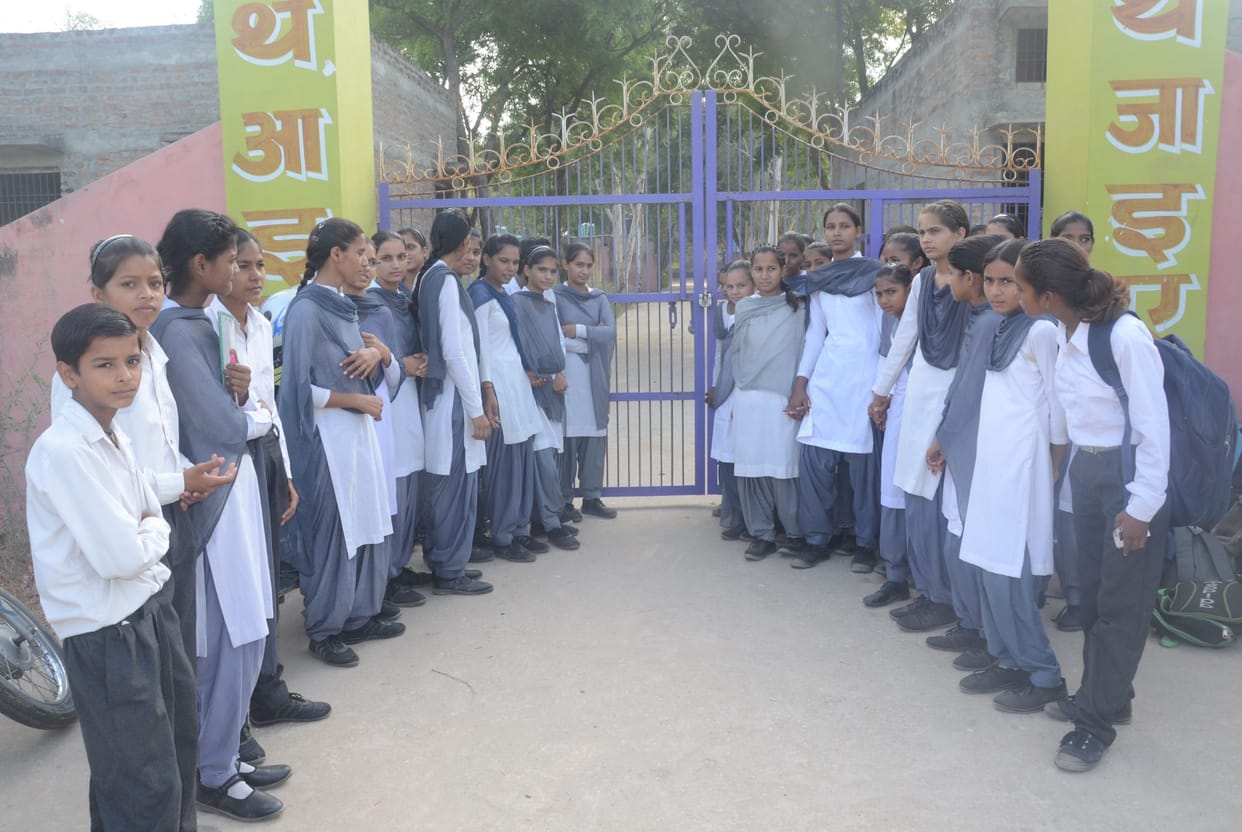 female students lock school