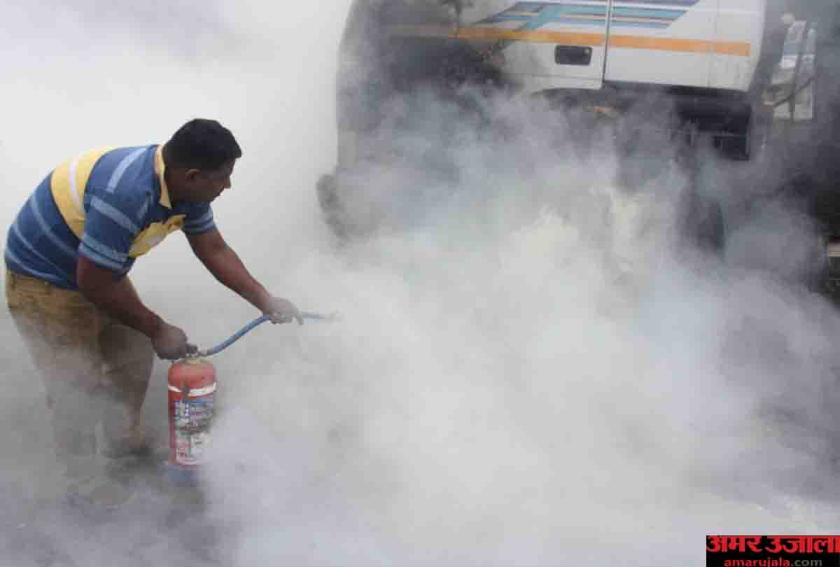 Dumper crushed moped, fire helmet saves moped rider's life