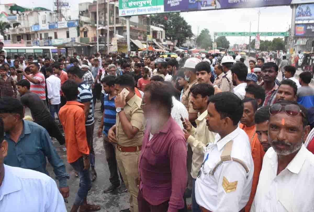 Dumper crushed moped, fire helmet saves moped rider's life
