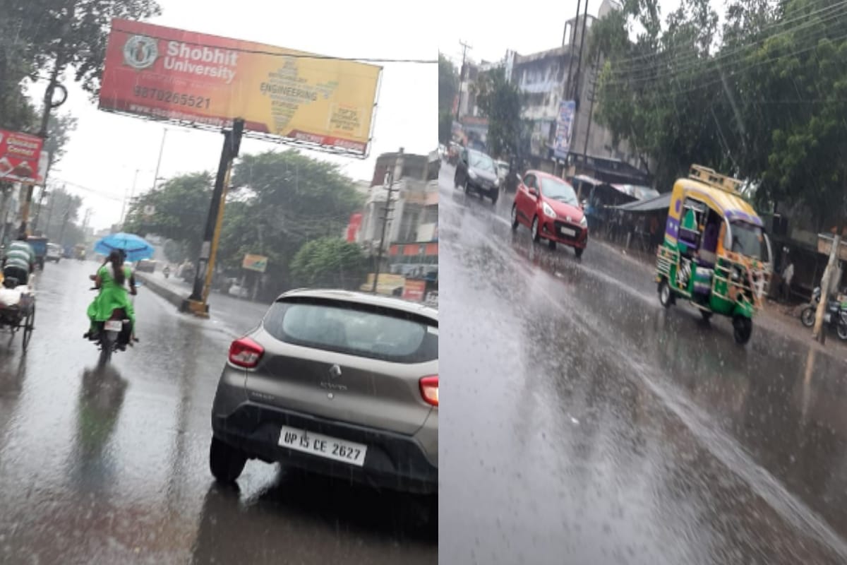 Rain in many areas of west up including meerut city