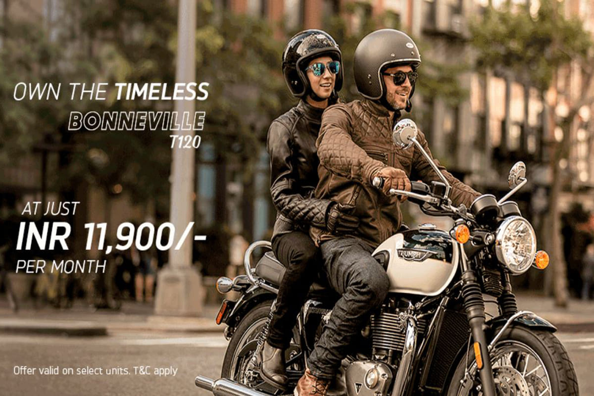 Pay Just Rs.11900 and Take Triumph BONNEVILLE T120 which is cost 10 lakh