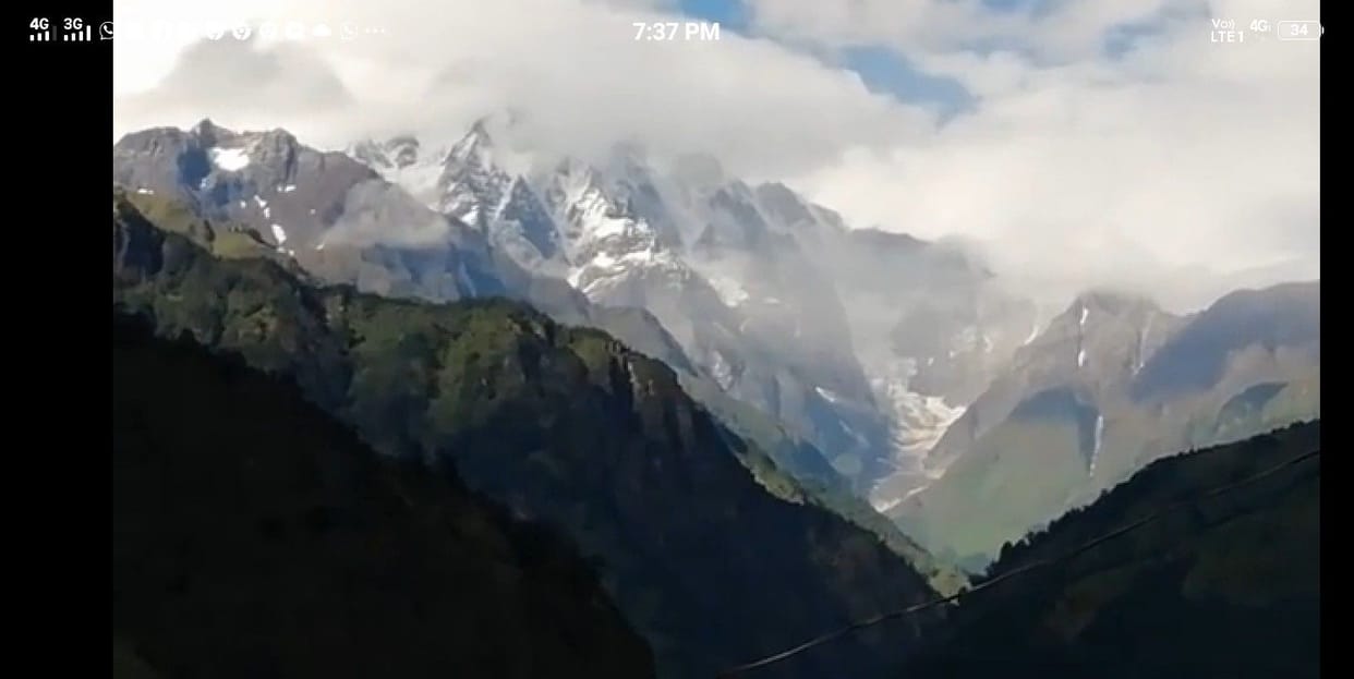 Snow in high Himalayan regions