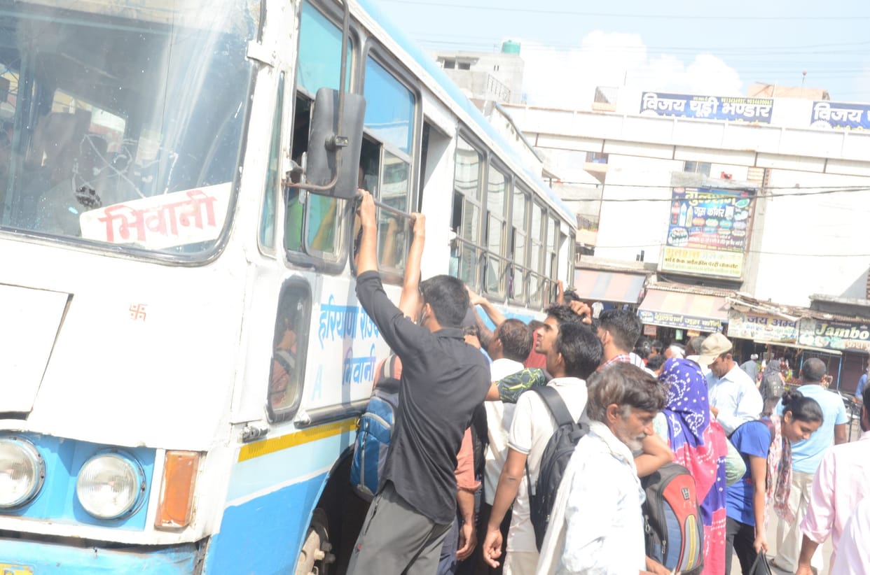 Clerk Exam created problem for Pasengers in lake of Road Buses