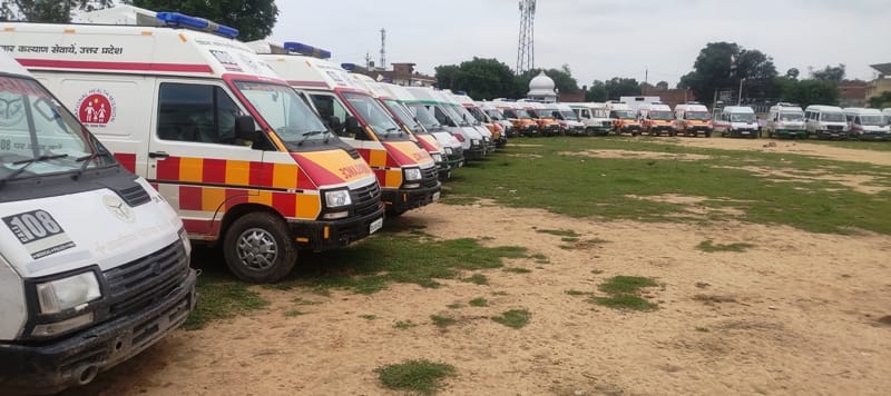 ambulance employee on strike