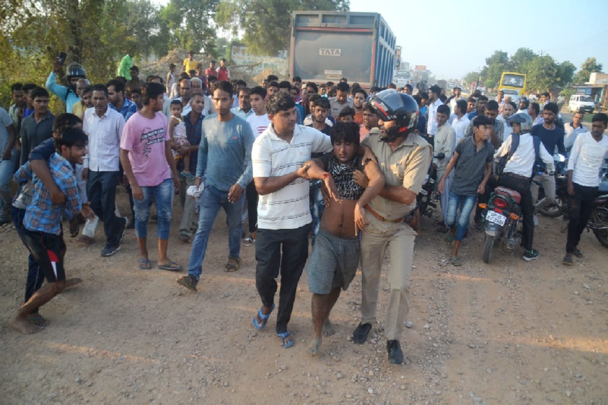 Ruckus on delhi-saharanpur highway after woman killed in accident at Baghpat