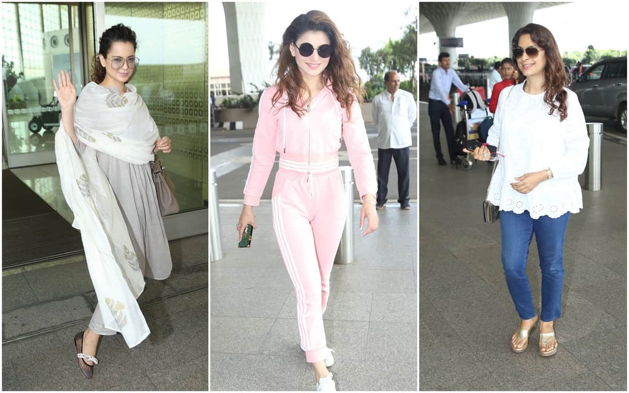 Kangana Ranaut Juhi Chawla and Other Bollywood celebrities snapped at airport