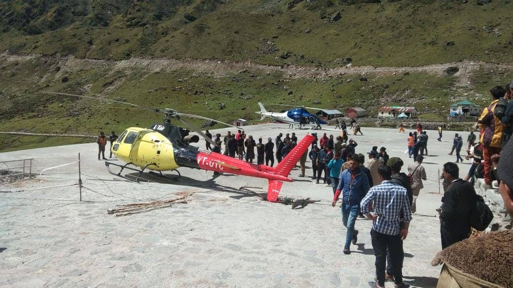 helicopter crash in kedarnath dham