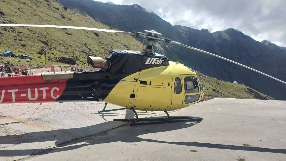 helicopter crash in kedarnath dham photos
