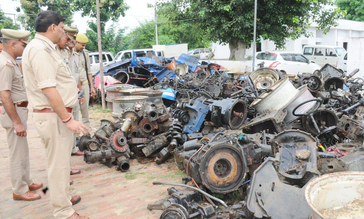 raid in warehouse in sambhal
