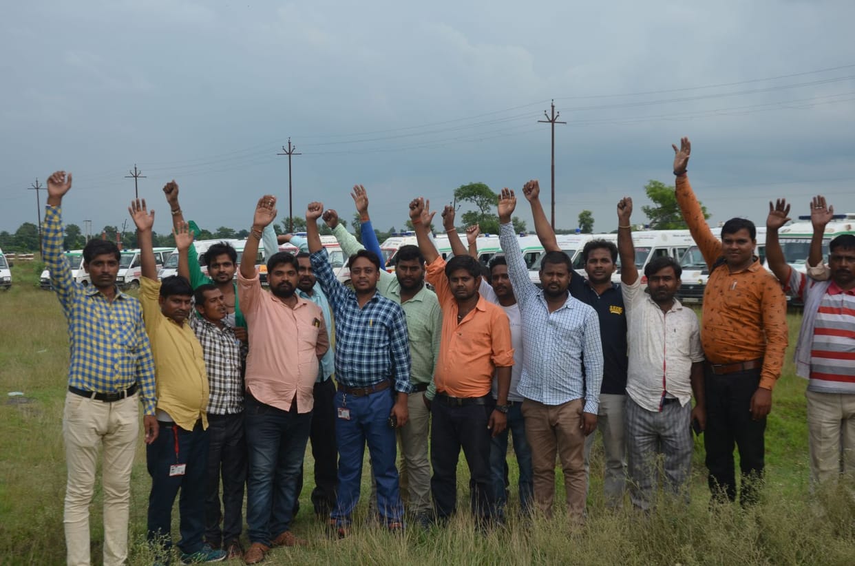 Ambulance drivers went on an indefinite strike