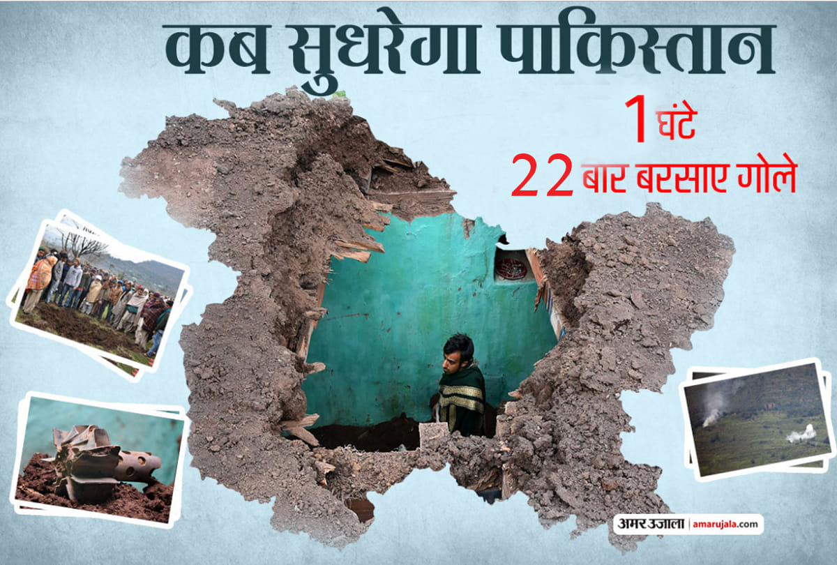 pakistan fired 22 mortars and 166 bullets in hiranagar sector kathua jammu kashmir in one hour