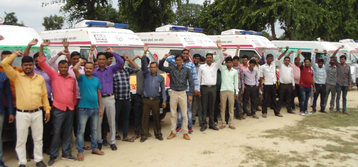 protest of ambulance employees