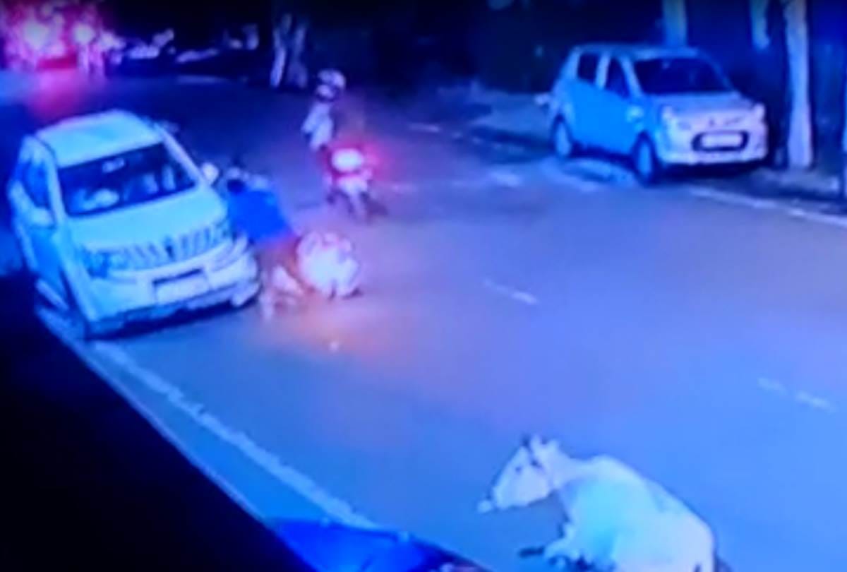 bikers shot a man, criminals captured in cctv footage