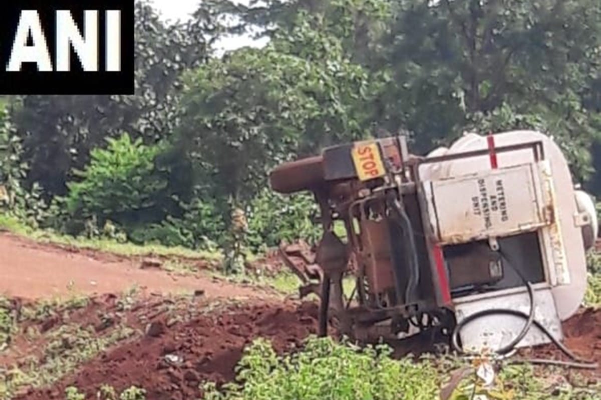 Chhattisgarh Naxalites blow up petrol tanker engaged in railway work in Kanker district
