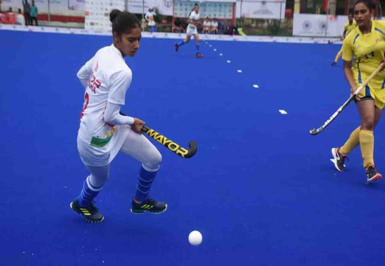 haryana women hockey team defeated up team