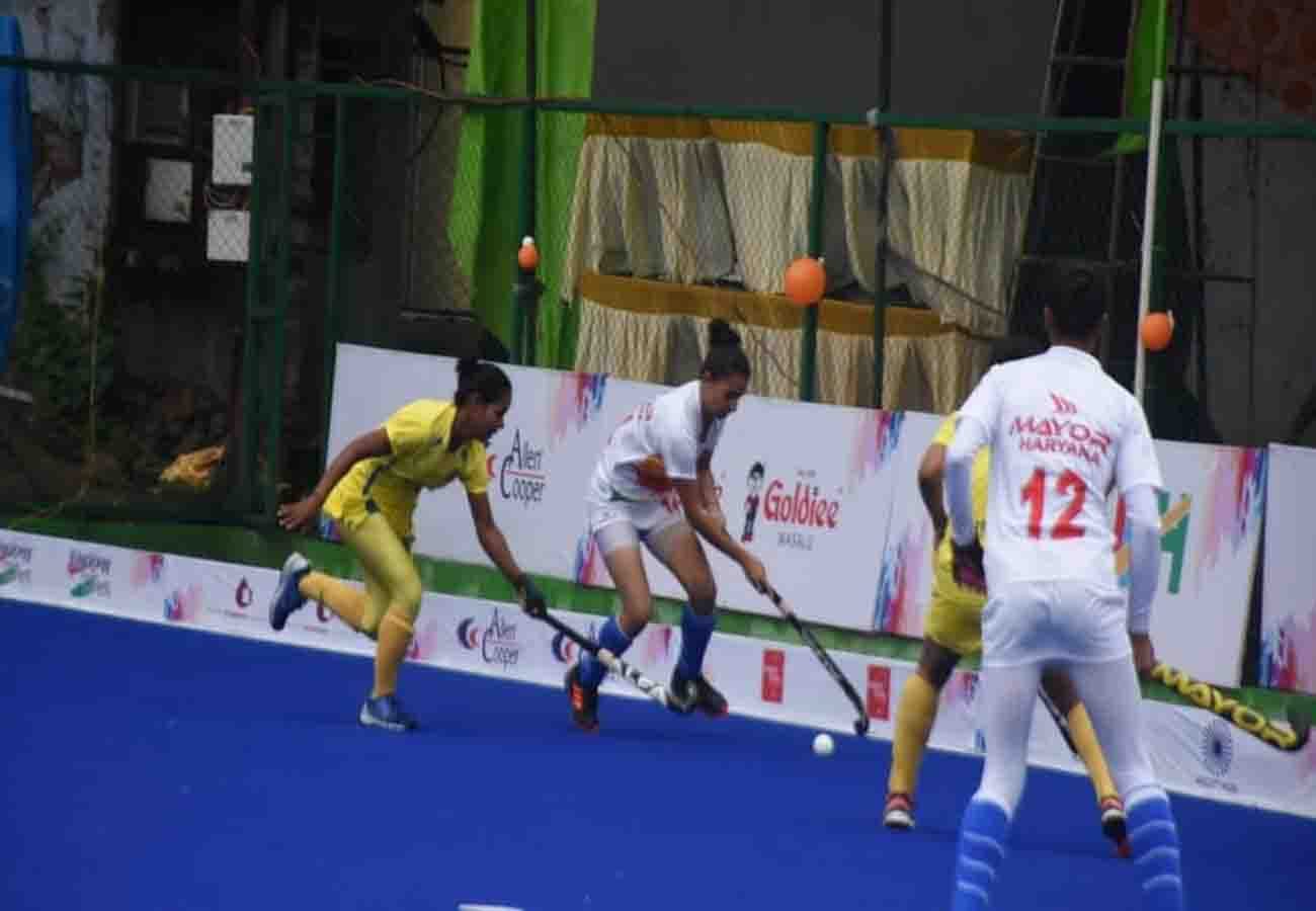 haryana women hockey team defeated up team