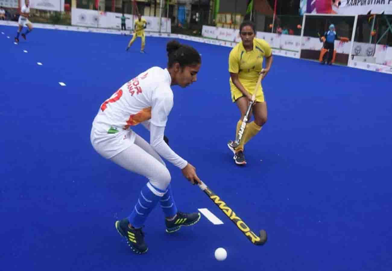 haryana women hockey team defeated up team
