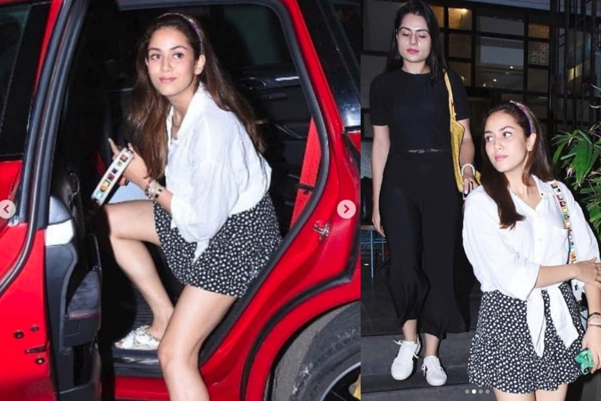 mira rajput look college girl in mini skirt knotty crop top chic avatar