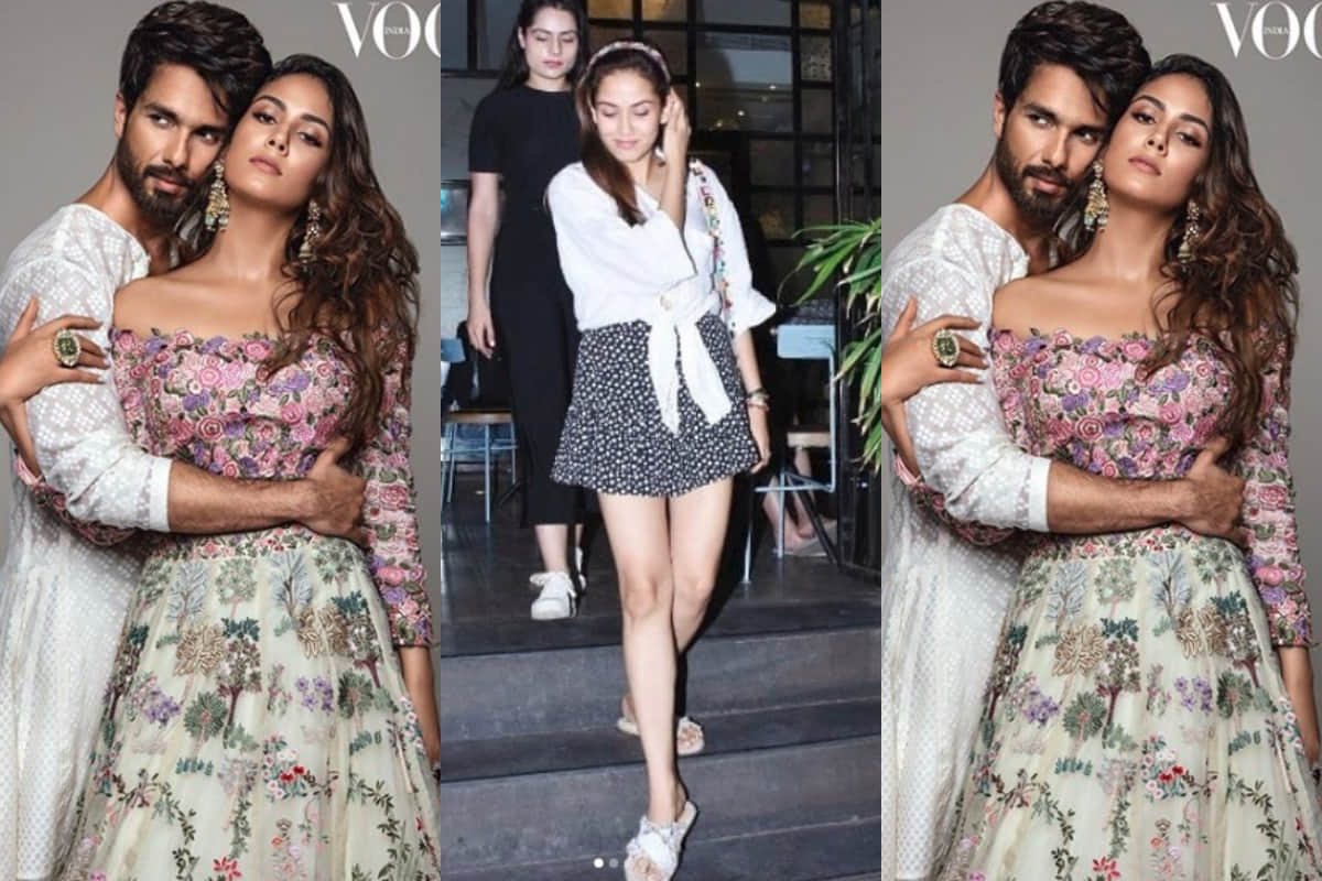 mira rajput look college girl in mini skirt knotty crop top chic avatar