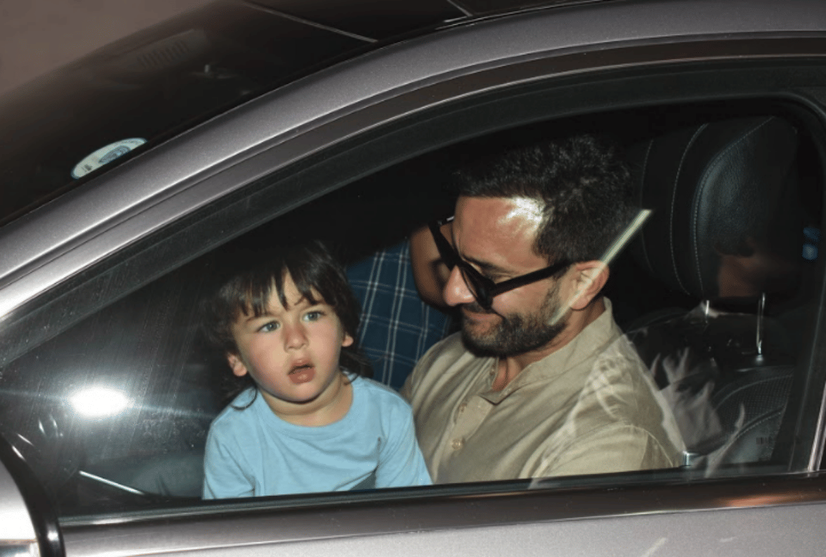 saif ali khan kareena kapoor and taimur spotted in mumbai airport